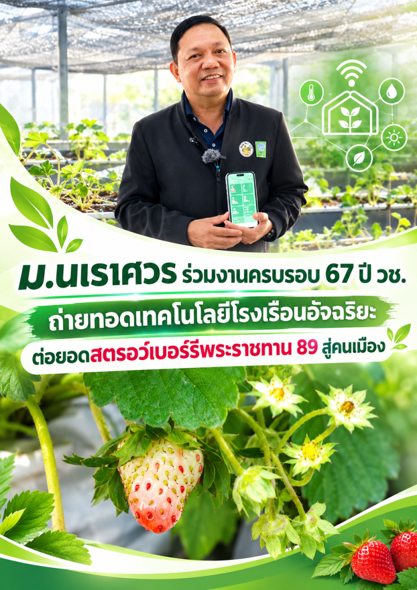 วช.โชว์ ปลูกสตรอเบอรี่ พันธุ์พระราชทาน 89 กลางกรุง ในงาน NRCT FORUM 2026 เนื่องในโอกาสวันสถาปนา วช.ครบรอบ 67 ปี